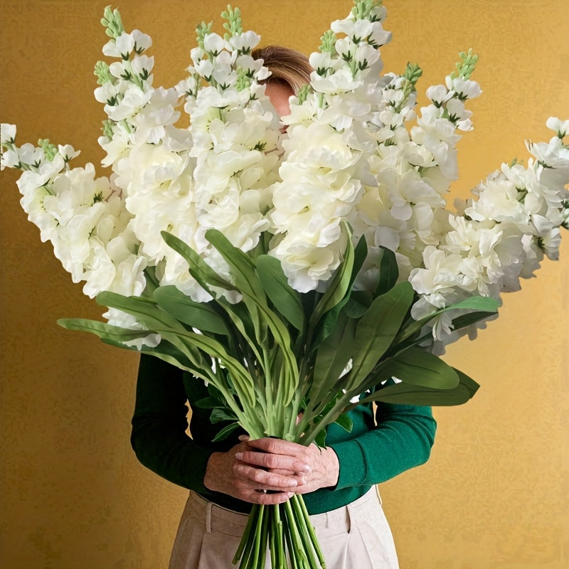 4pcs of Outdoor Artificial Delphinium Flowers | Tall And Realistic Wedding Decoration | Suitable for Various Settings