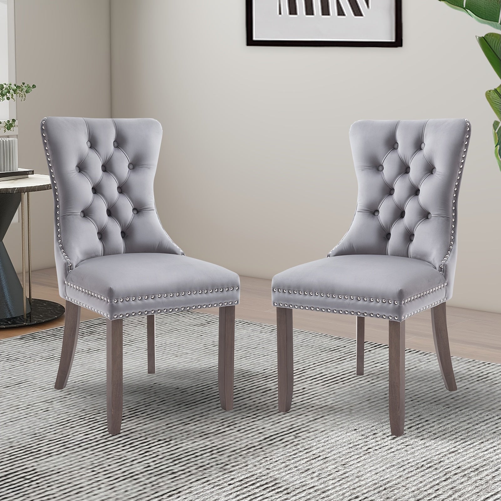 Upholstered Dining Room Chairs, Two-piece Set