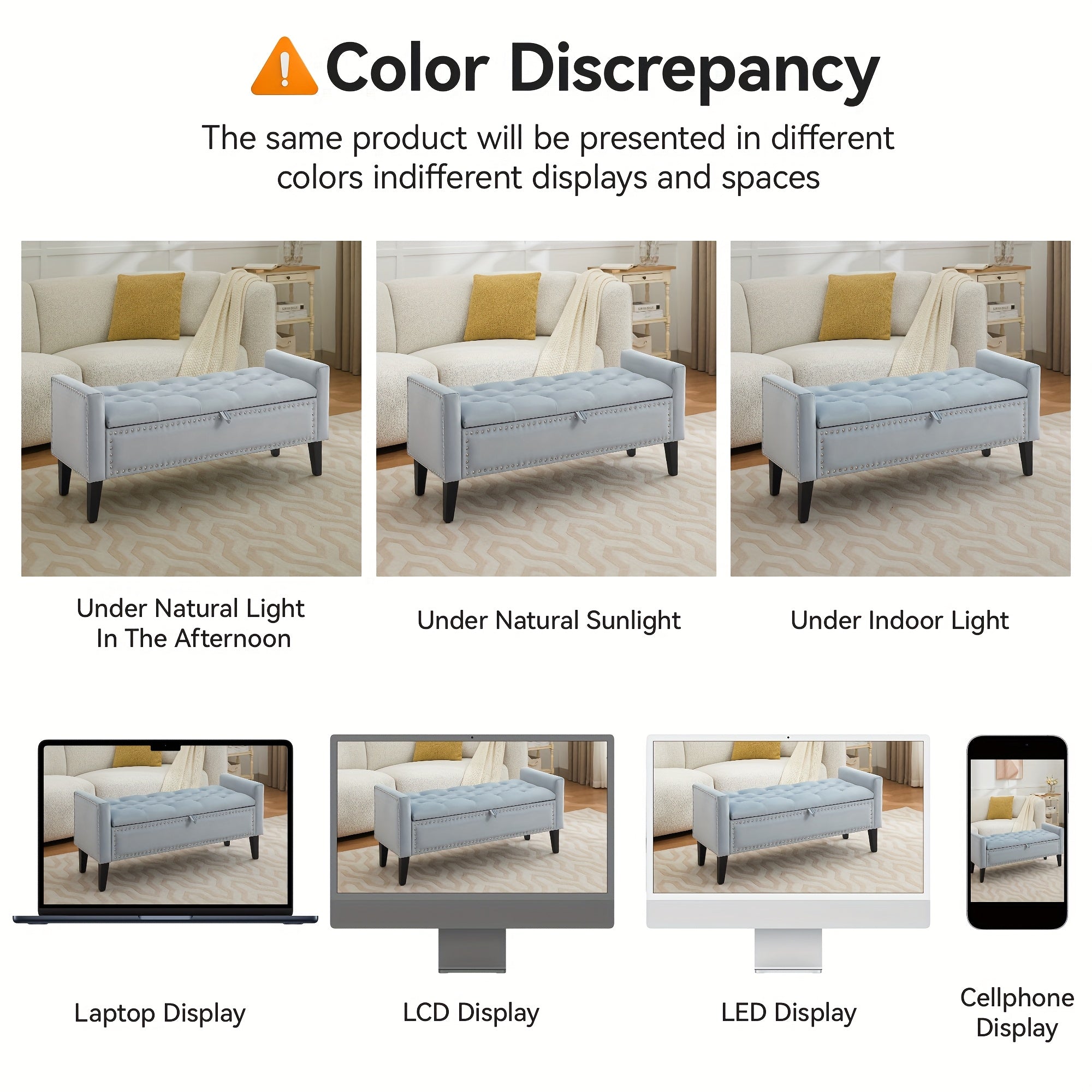 47" Velvet Storage Bench, Upholstered Bed Bench With Storage, End Of Bed Ottoman With Wooden Legs