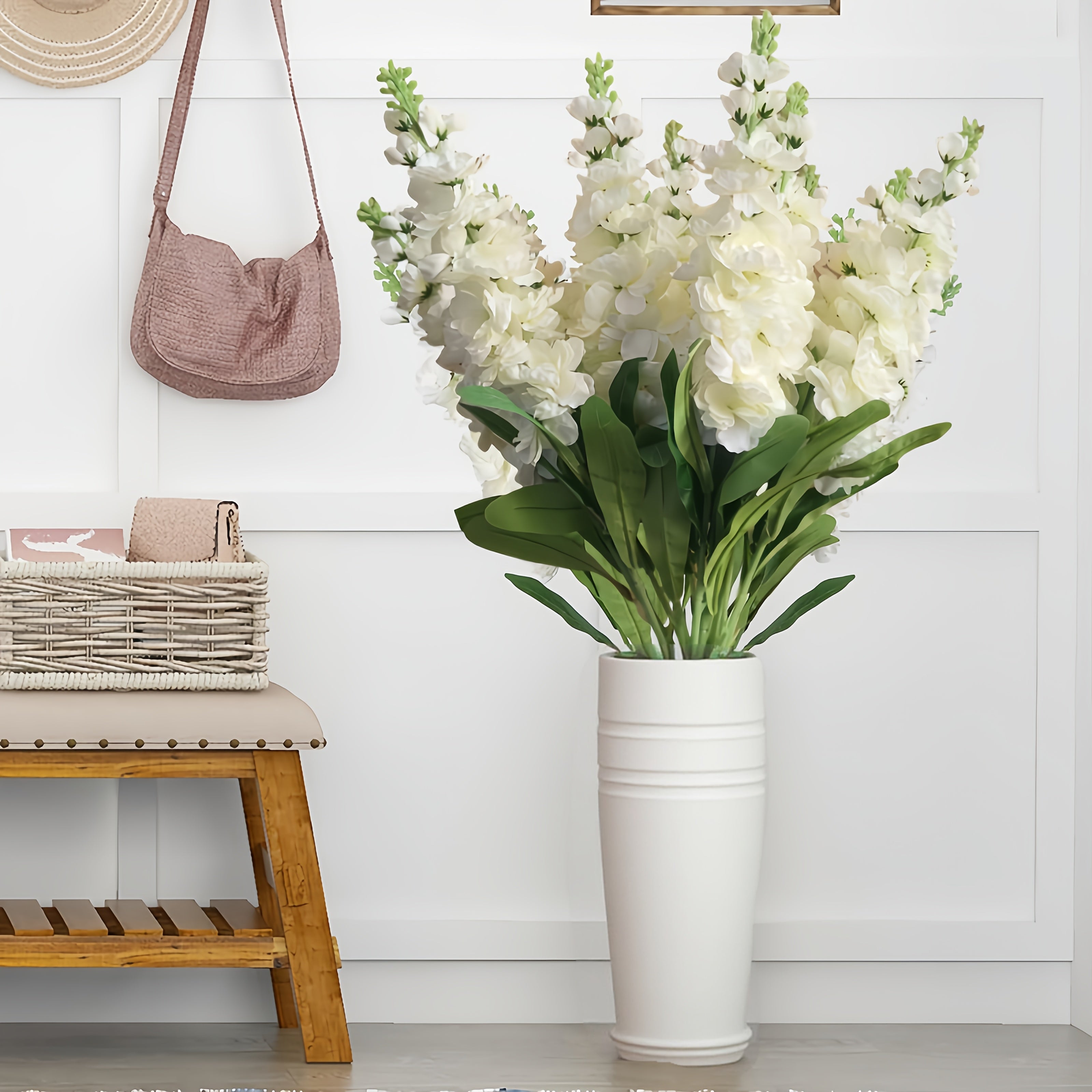 4pcs of Outdoor Artificial Delphinium Flowers | Tall And Realistic Wedding Decoration | Suitable for Various Settings