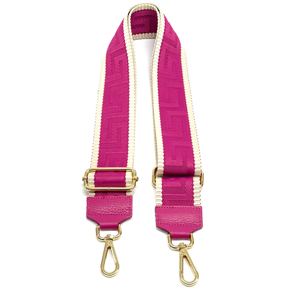 Jacquard Shoulder Strap Vibrant Color Mix - Made In Italy