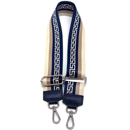 Jacquard Shoulder Strap - Greek Key Design - Made In Italy