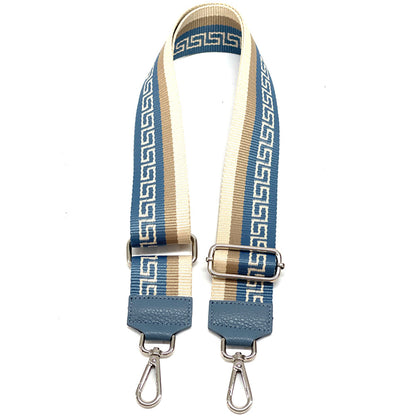 Jacquard Shoulder Strap - Greek Key Design - Made In Italy