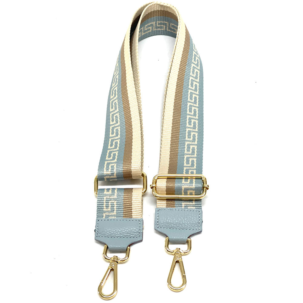 Jacquard Shoulder Strap - Greek Key Design - Made In Italy