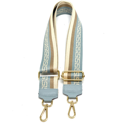 Jacquard Shoulder Strap - Greek Key Design - Made In Italy