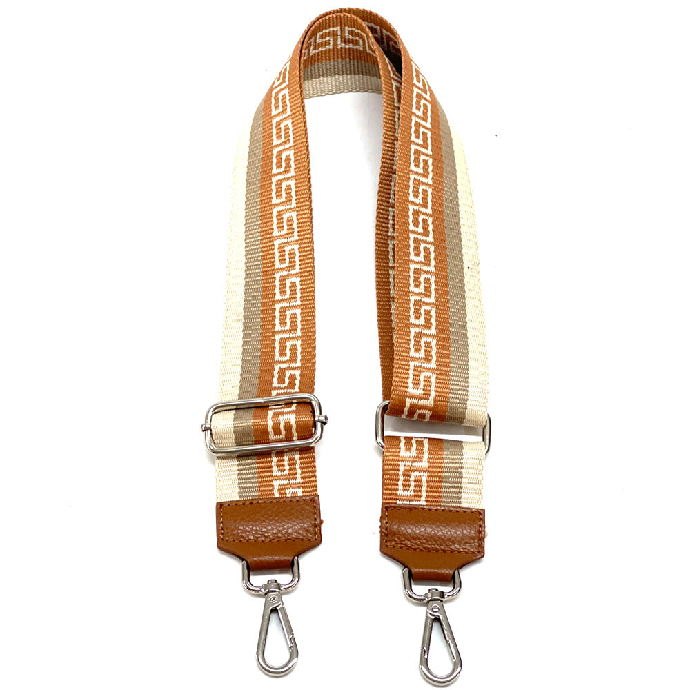 Jacquard Shoulder Strap - Greek Key Design - Made In Italy