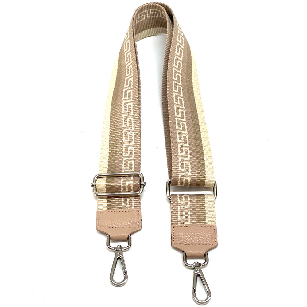 Jacquard Shoulder Strap - Greek Key Design - Made In Italy