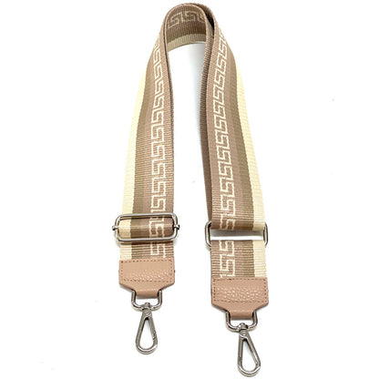 Jacquard Shoulder Strap - Greek Key Design - Made In Italy