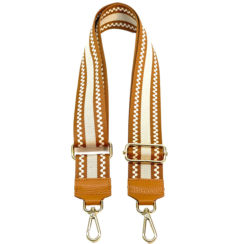 Jacquard Shoulder Strap - Minimalist Stripes - Made In Italy