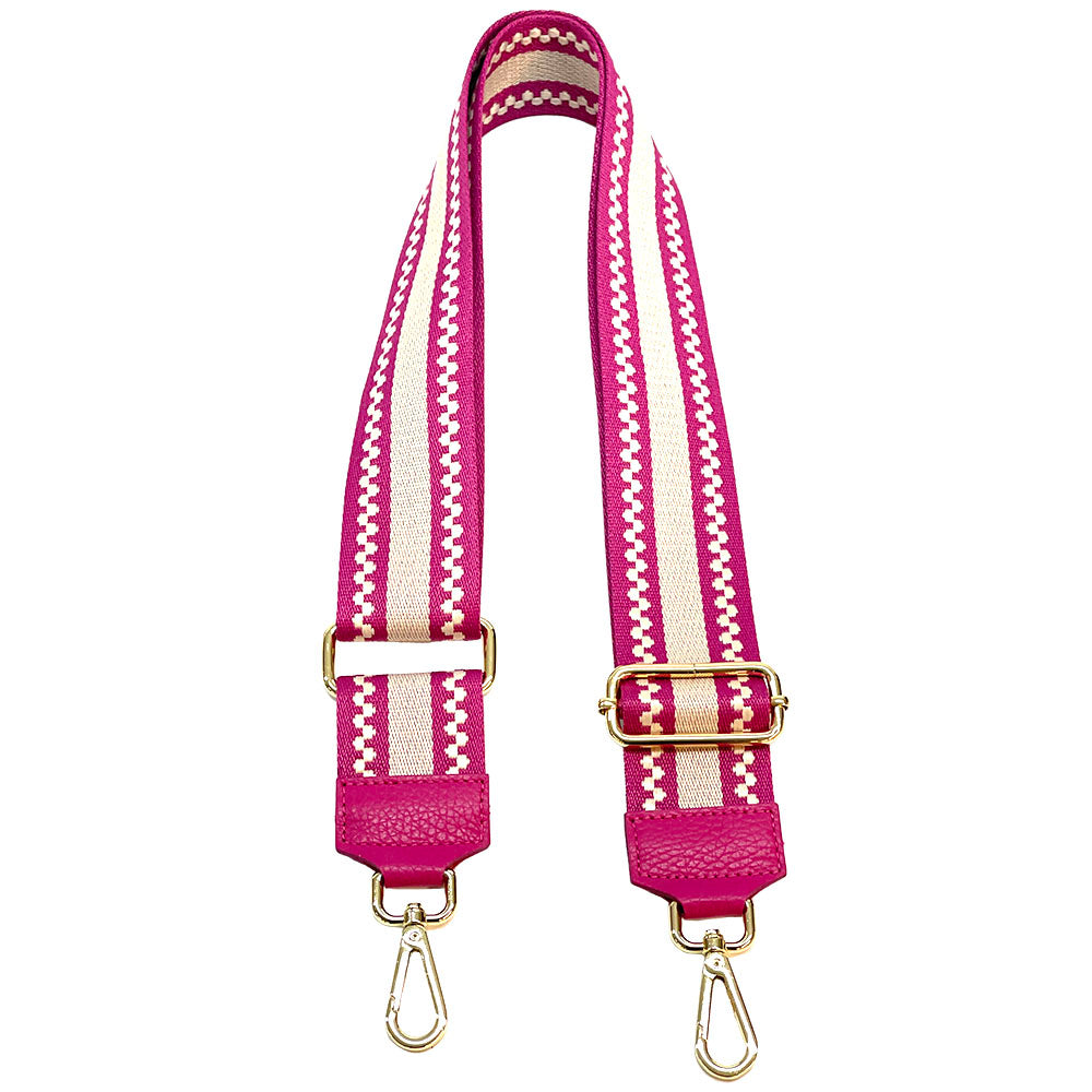 Jacquard Shoulder Strap - Minimalist Stripes - Made In Italy