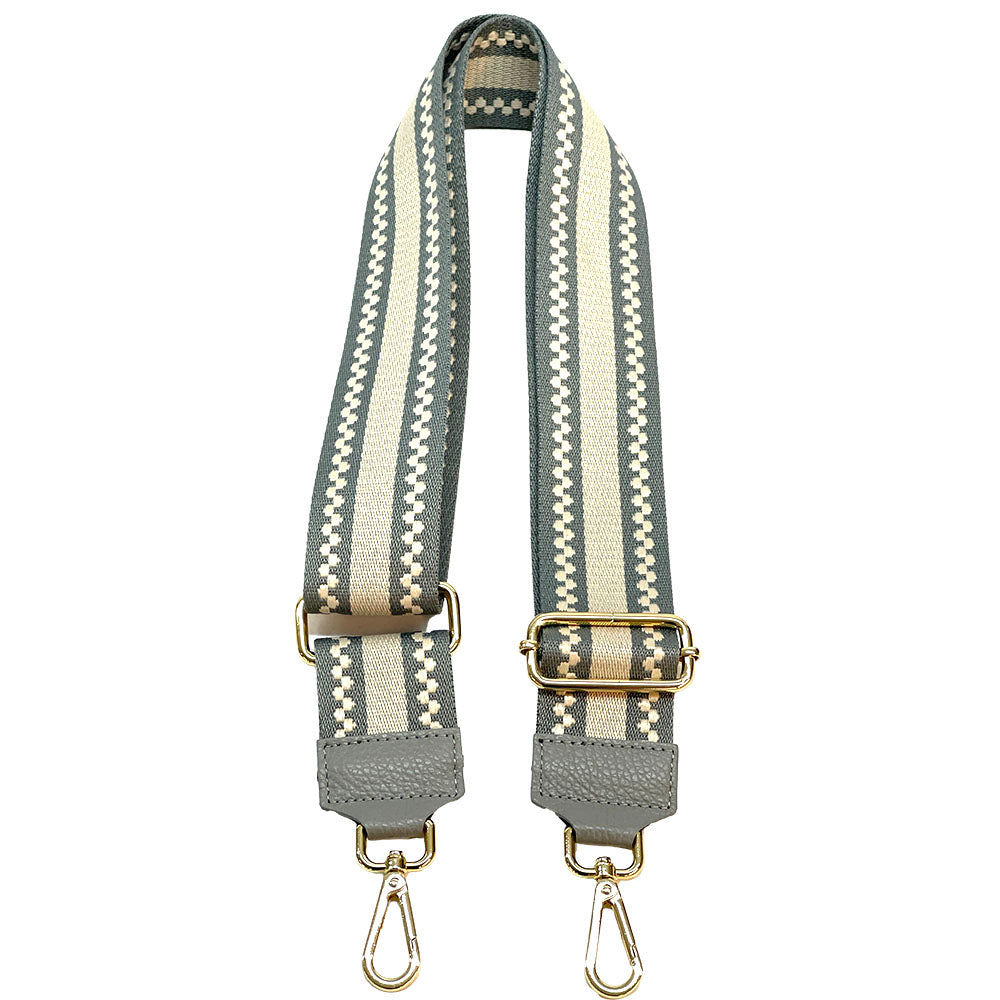 Jacquard Shoulder Strap - Minimalist Stripes - Made In Italy