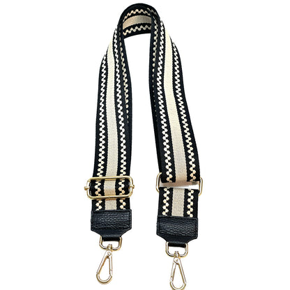 Jacquard Shoulder Strap - Minimalist Stripes - Made In Italy