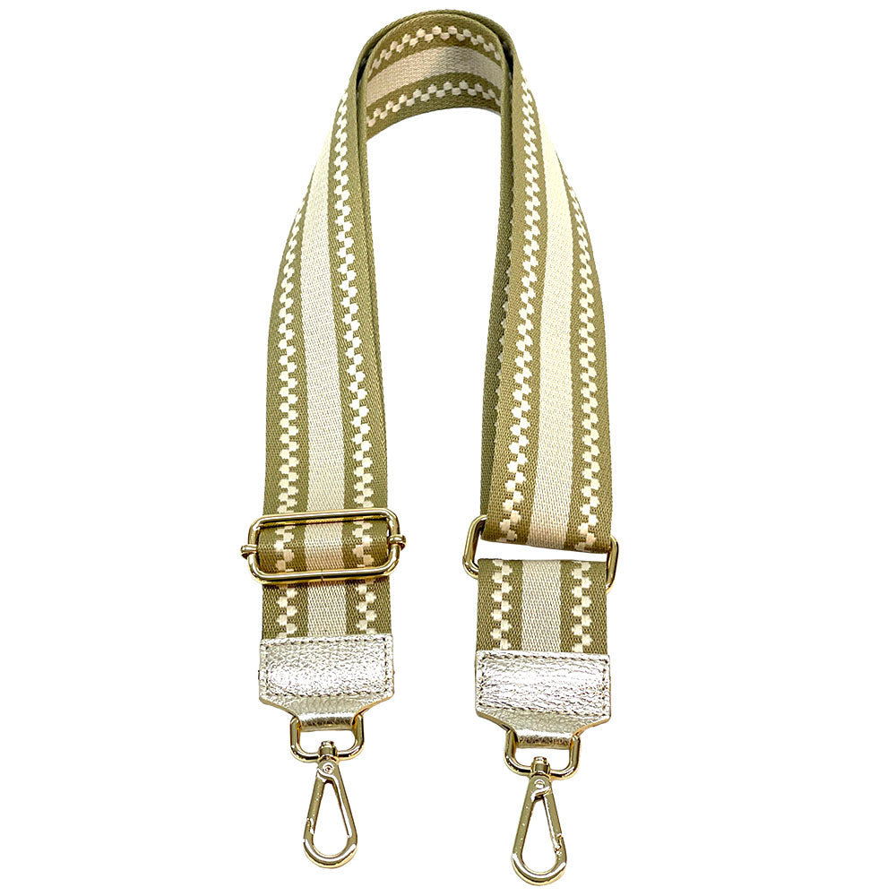 Jacquard Shoulder Strap - Minimalist Stripes - Made In Italy