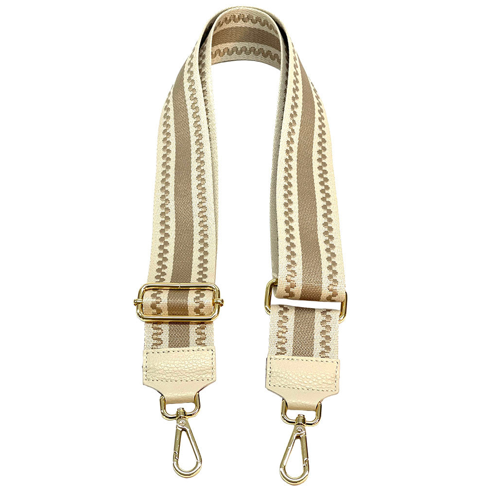 Jacquard Shoulder Strap - Minimalist Stripes - Made In Italy