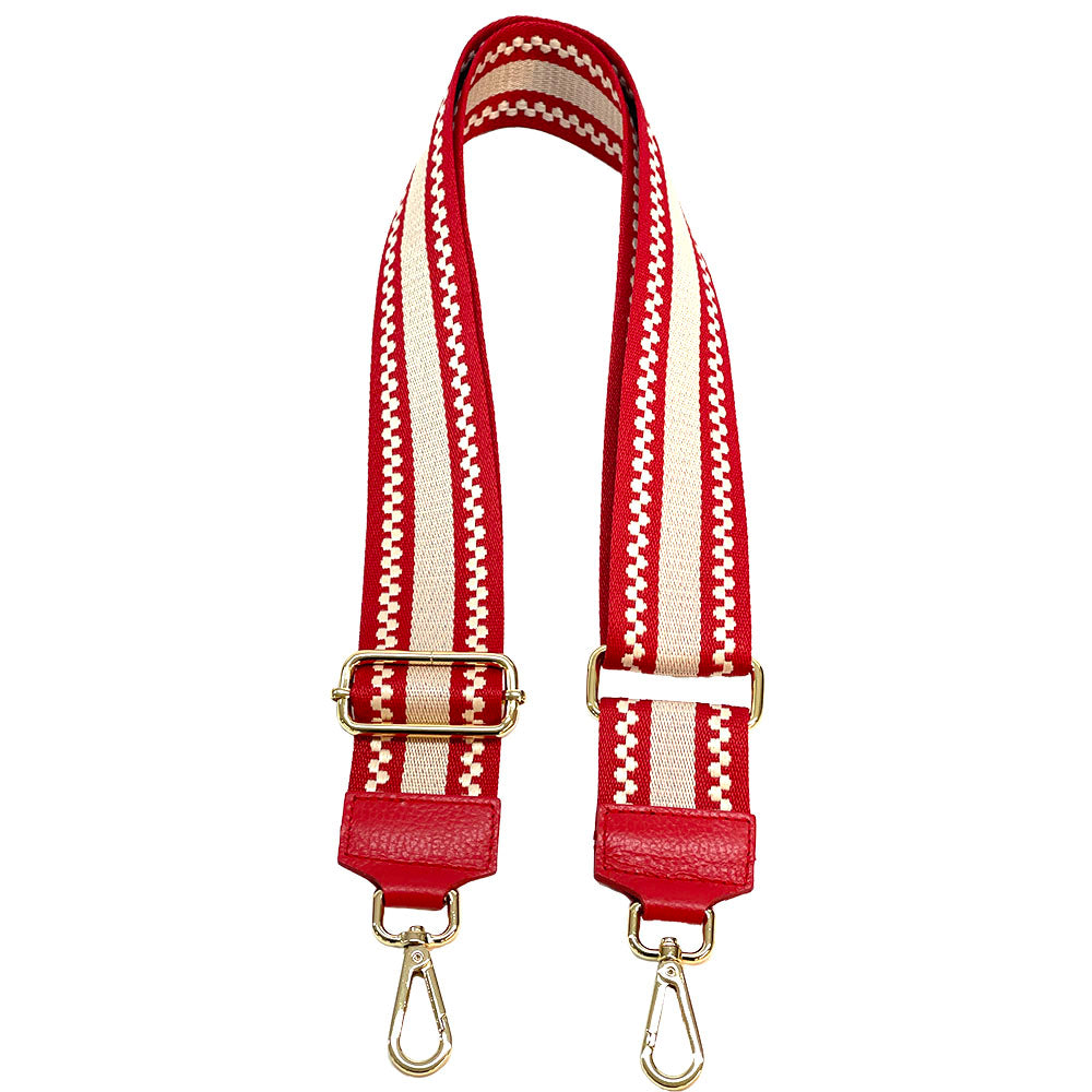 Jacquard Shoulder Strap - Minimalist Stripes - Made In Italy