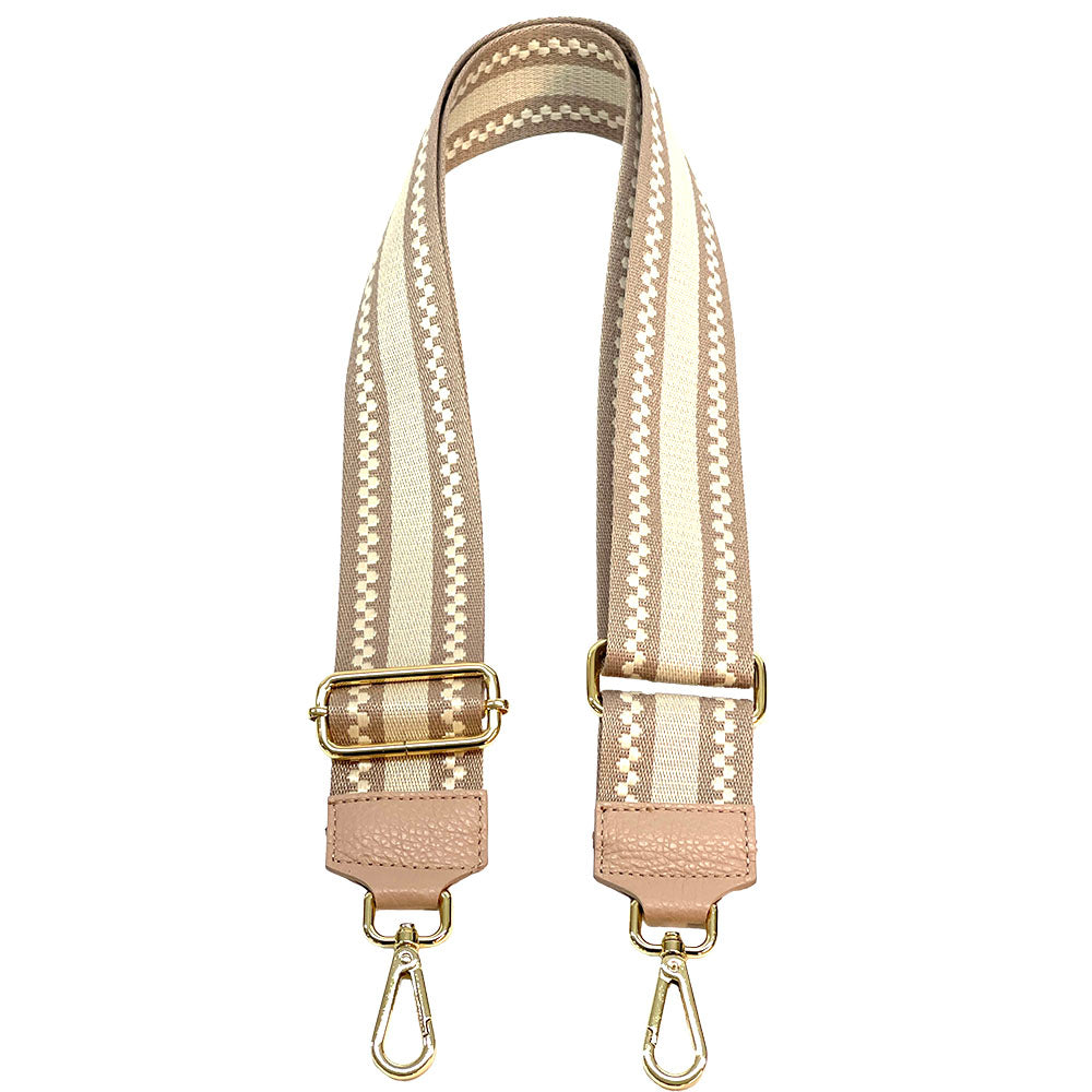 Jacquard Shoulder Strap - Minimalist Stripes - Made In Italy