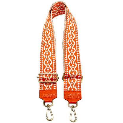Jacquard Shoulder Strap - Tribal-Inspired Design - Made In Italy