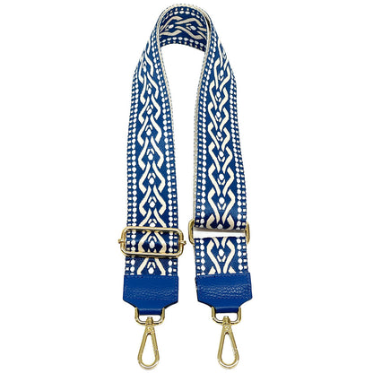 Jacquard Shoulder Strap - Tribal-Inspired Design - Made In Italy