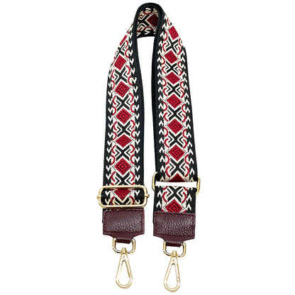 Jacquard Shoulder Strap - Tribal-Inspired Design - Made In Italy