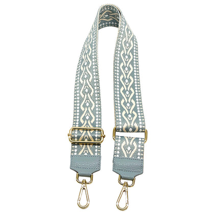 Jacquard Shoulder Strap - Tribal-Inspired Design - Made In Italy