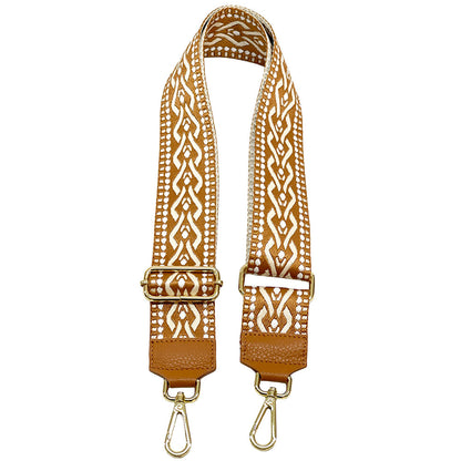 Jacquard Shoulder Strap - Tribal-Inspired Design - Made In Italy