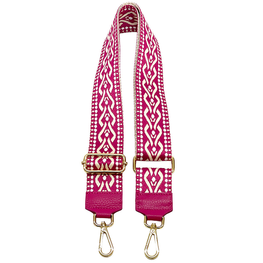 Jacquard Shoulder Strap - Tribal-Inspired Design - Made In Italy