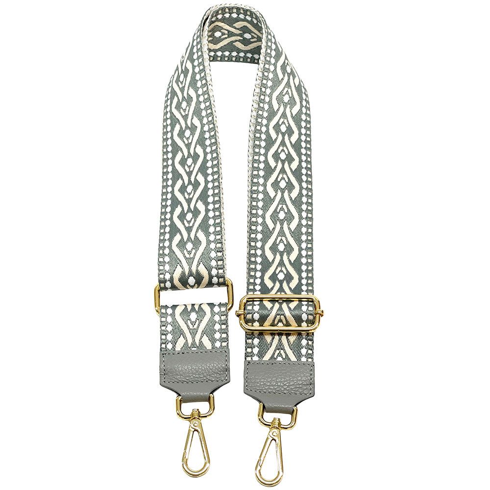 Jacquard Shoulder Strap - Tribal-Inspired Design - Made In Italy