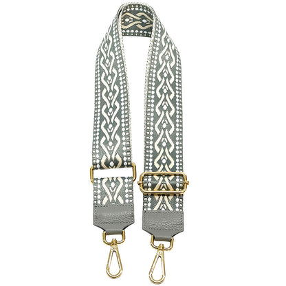Jacquard Shoulder Strap - Tribal-Inspired Design - Made In Italy