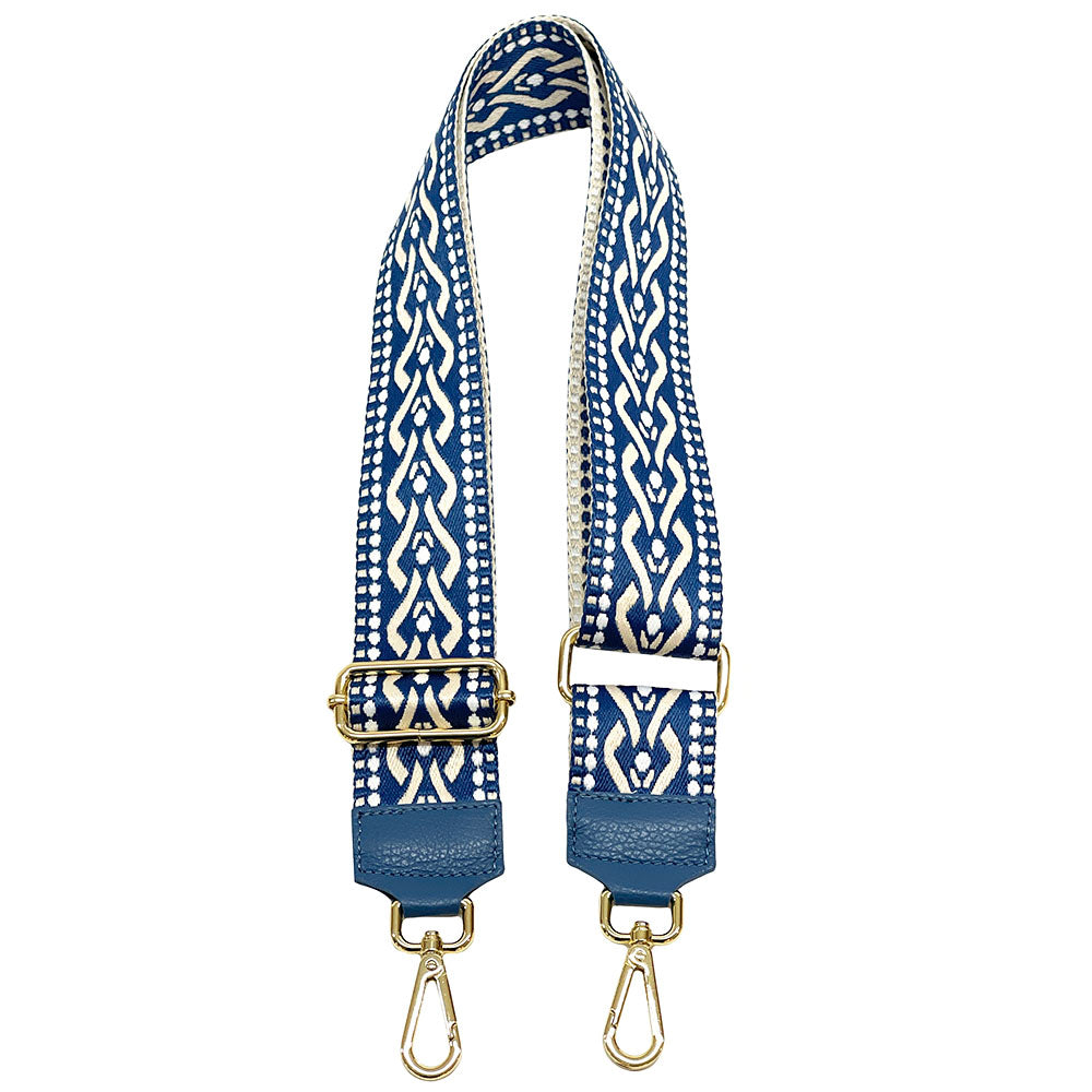 Jacquard Shoulder Strap - Tribal-Inspired Design - Made In Italy