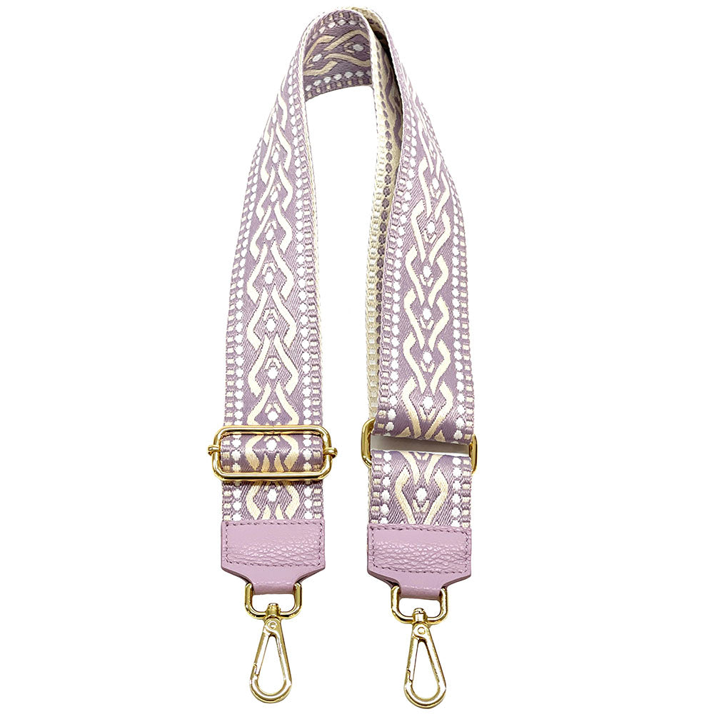 Jacquard Shoulder Strap - Tribal-Inspired Design - Made In Italy