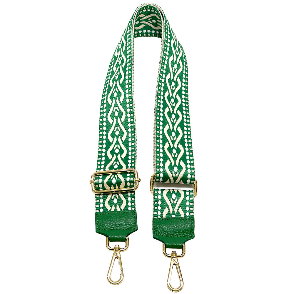 Jacquard Shoulder Strap - Tribal-Inspired Design - Made In Italy