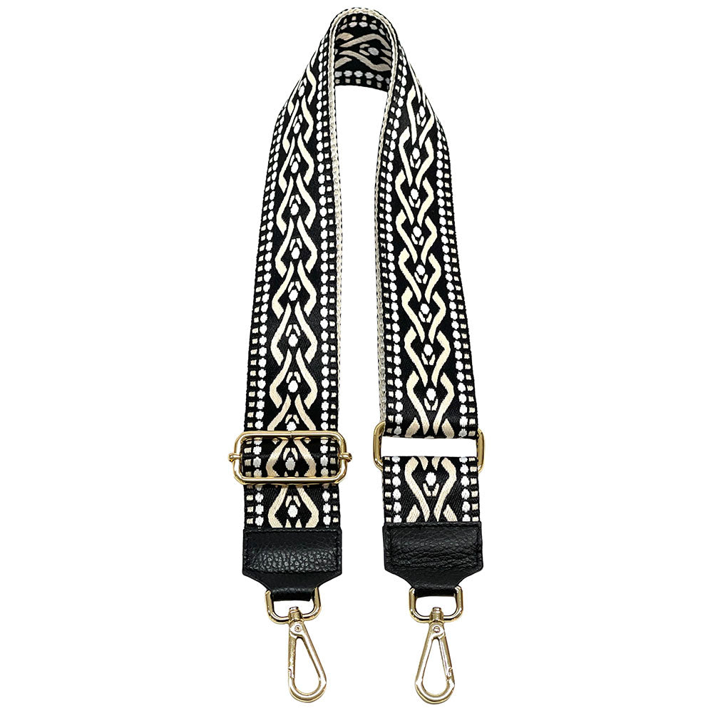 Jacquard Shoulder Strap - Tribal-Inspired Design - Made In Italy