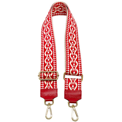 Jacquard Shoulder Strap - Tribal-Inspired Design - Made In Italy