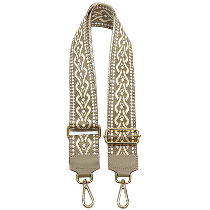 Jacquard Shoulder Strap - Tribal-Inspired Design - Made In Italy