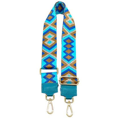 Jacquard Shoulder Strap - Tribal-Inspired Design - Made In Italy