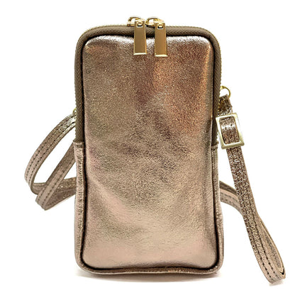 Alexis Italian Mini Leather Crossbody Bag - Made In Italy