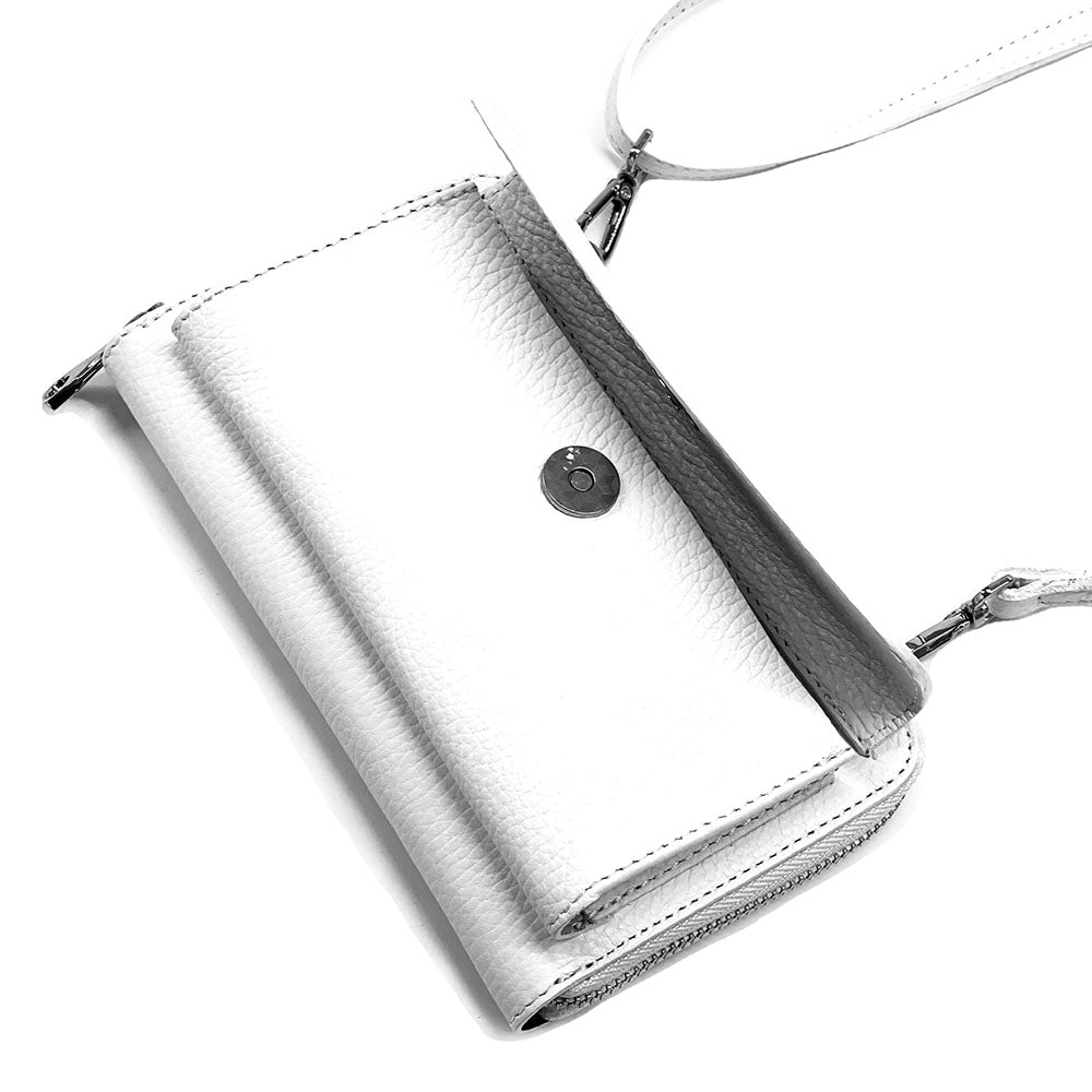 Ava Leather phone holder - Made In Italy