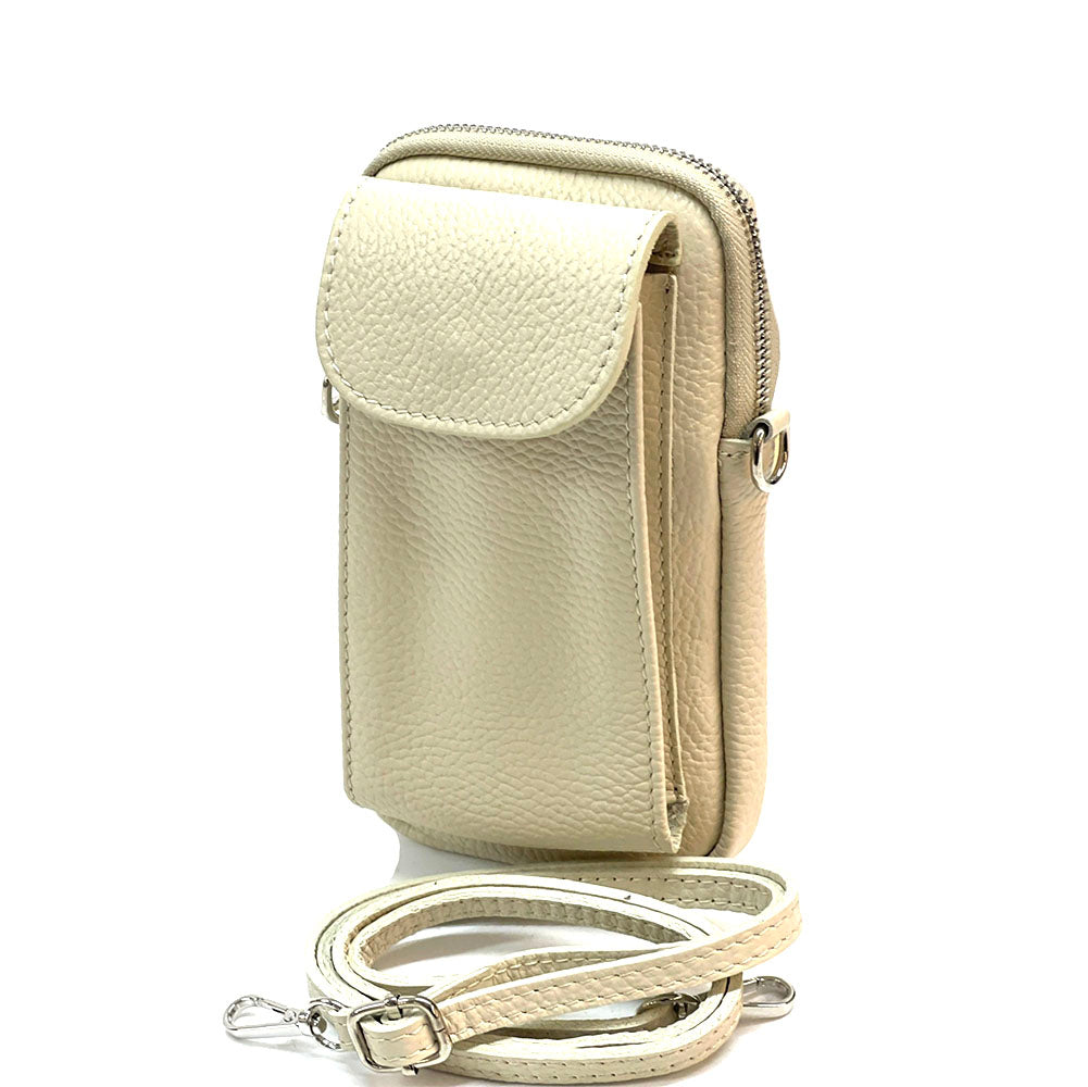 Elettra Leather phone holder - Made In Italy