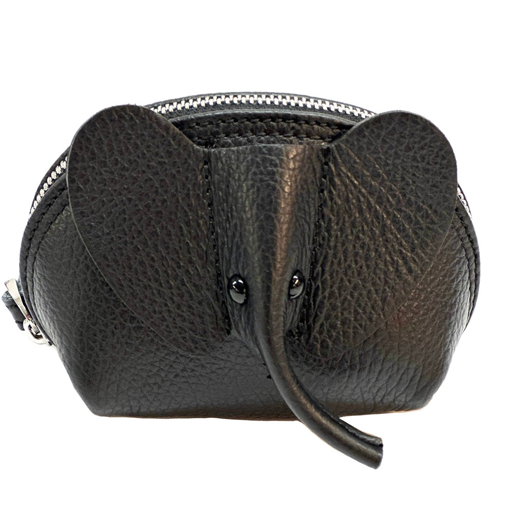 Mini Leather Elephant Pouch - Made In Italy