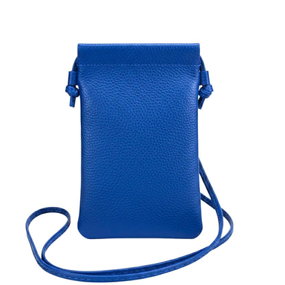 Perla Cow Leather Phone Crossbody Bag - Made In Italy
