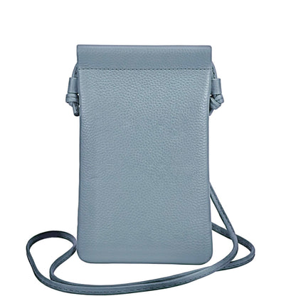 Perla Cow Leather Phone Crossbody Bag - Made In Italy