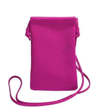 Perla Cow Leather Phone Crossbody Bag - Made In Italy