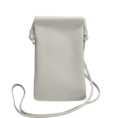 Perla Cow Leather Phone Crossbody Bag - Made In Italy
