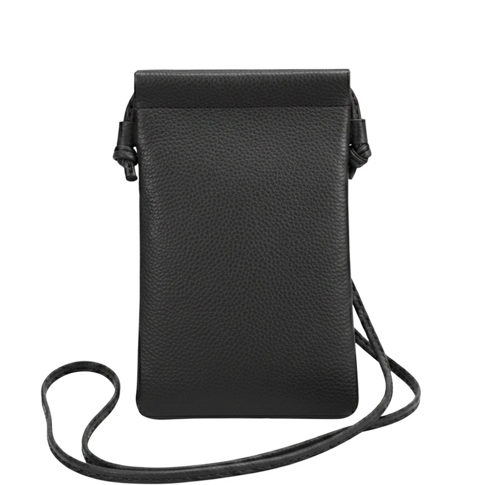 Perla Cow Leather Phone Crossbody Bag - Made In Italy