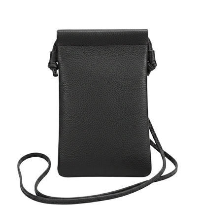 Perla Cow Leather Phone Crossbody Bag - Made In Italy