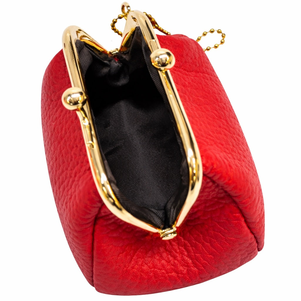KissLock Mini Pouch in cow leather - Made In Italy