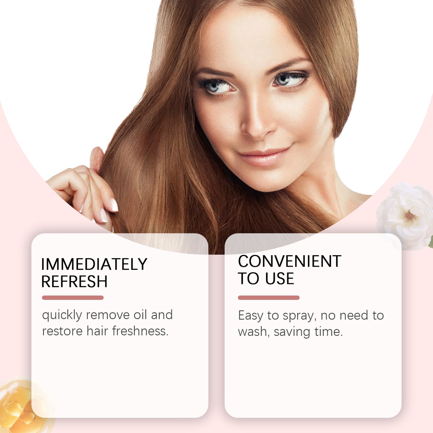 Hoegoa Leave-In Dry Hair Spray Refreshing And Moisturizing Light Supple Repair Gloss Leave-In Cleaning Spray