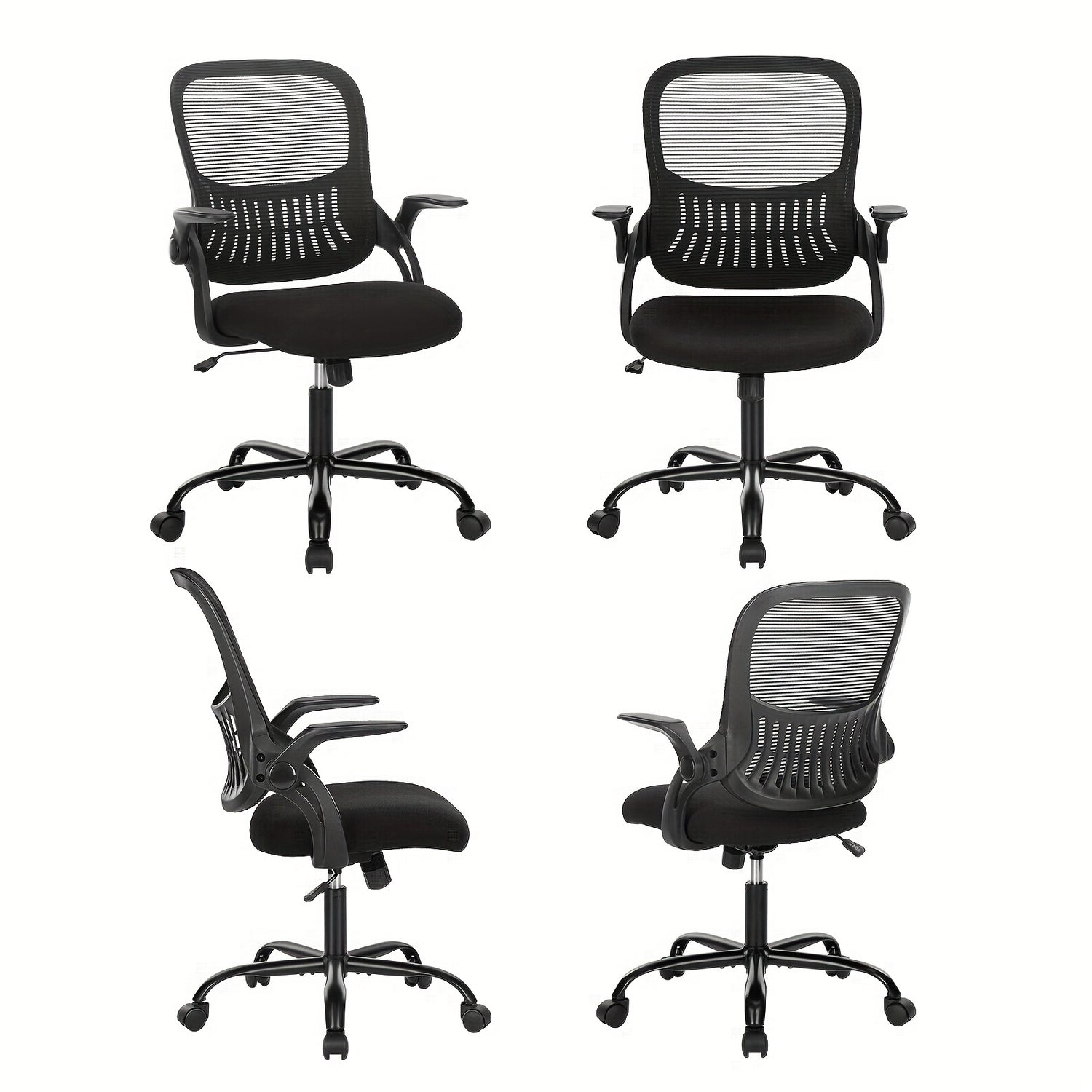 Office Computer Desk Chair, Ergonomic Mid-Back Mesh Rolling Work Swivel Task Chairs with Comfortable Lumbar Support