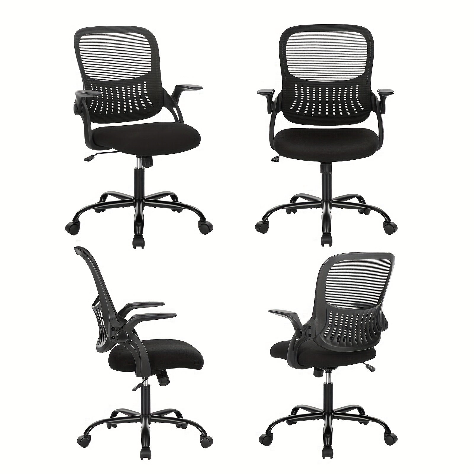 Office Computer Desk Chair, Ergonomic Mid-Back Mesh Rolling Work Swivel Task Chairs with Comfortable Lumbar Support
