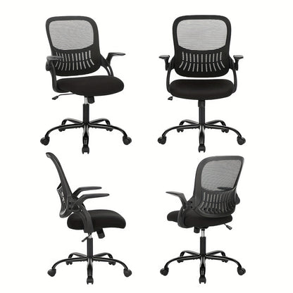 Office Computer Desk Chair, Ergonomic Mid-Back Mesh Rolling Work Swivel Task Chairs with Comfortable Lumbar Support